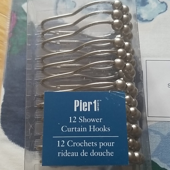 Pier 1 imports shower curtain and hooks - Picture 6 of 6